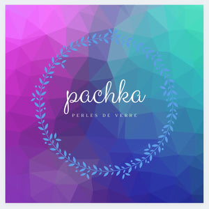 Pendentif bleu perle de verre Pachka